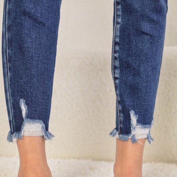 KAN CAN USA- HIGH RISE RAW HEM ANKLE SKINNY - Picture 6 of 10
